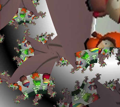 distorted image of south park characters in a fractal.